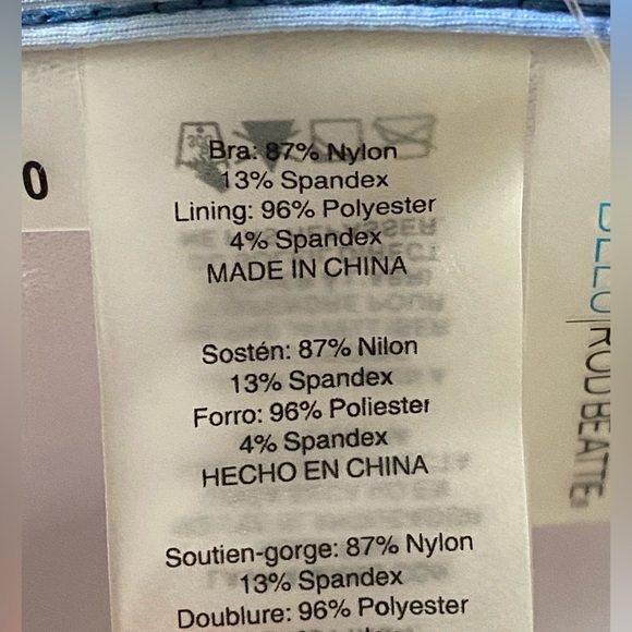 NWOT Bleu Rod Beattie Blue Ombré Underwire Swim Top Size 10 - Picture 10 of 11